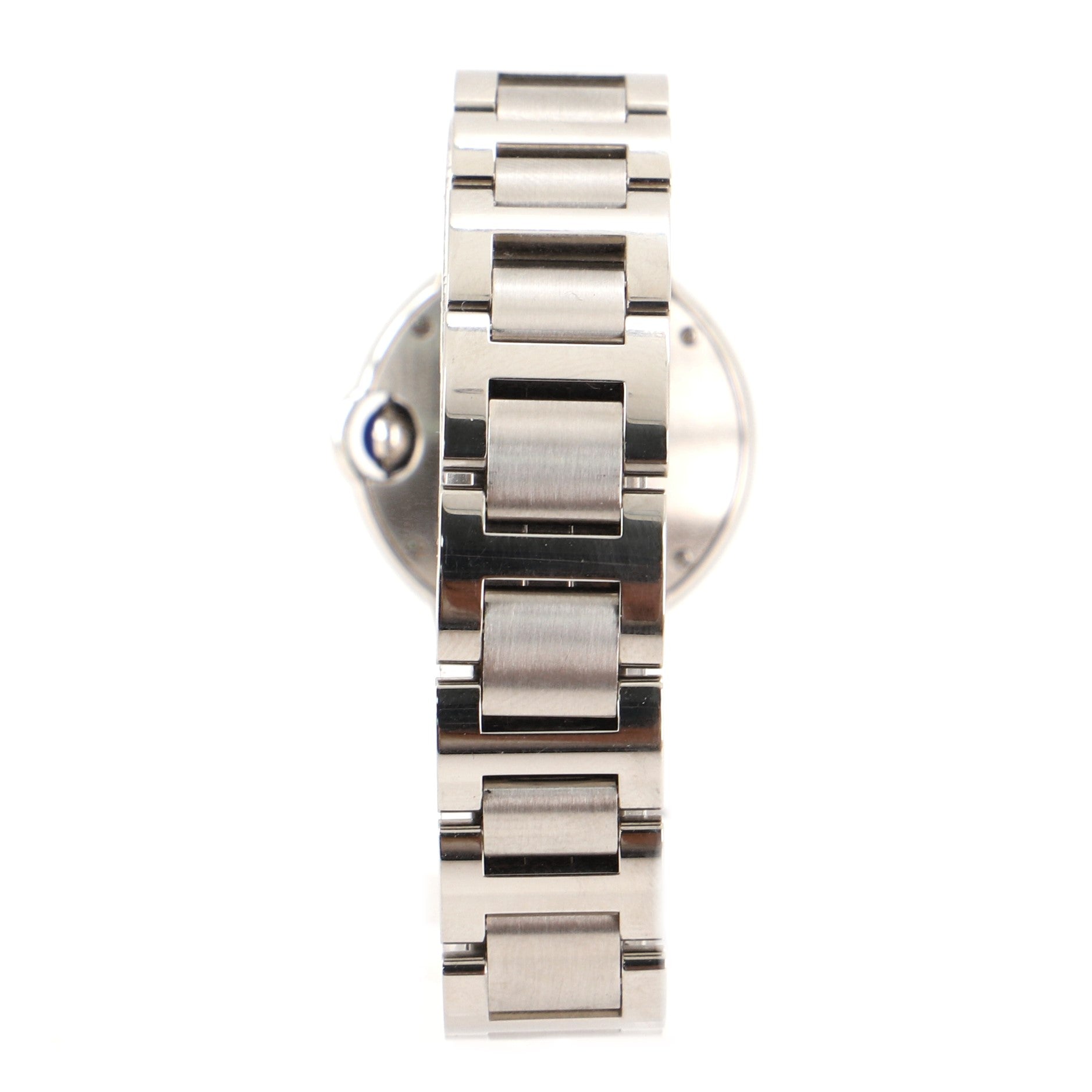 Ballon Bleu de Cartier Quartz Watch Stainless Steel with Diamond Bezel 28