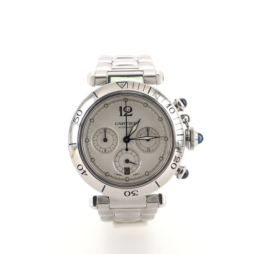 Pasha de Cartier Chronograph Automatic Watch Stainless Steel 38