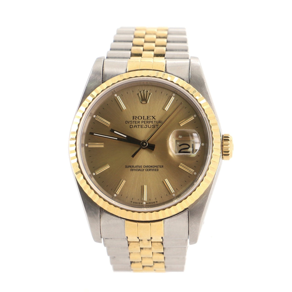 Oyster Perpetual Datejust Automatic Watch Stainless Steel and Yellow Gold 36