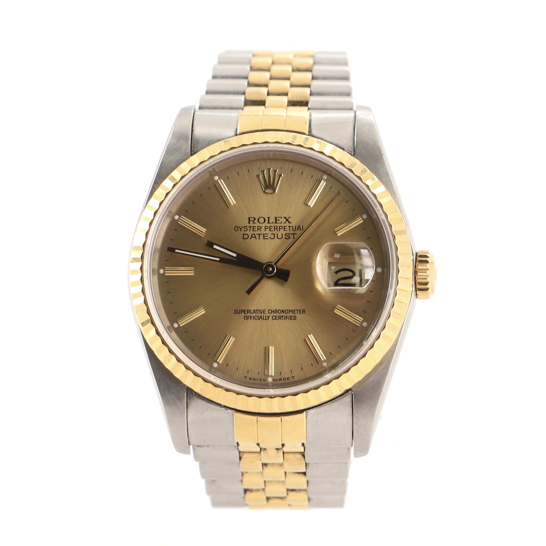 Oyster Perpetual Datejust Automatic Watch Stainless Steel and Yellow Gold 36