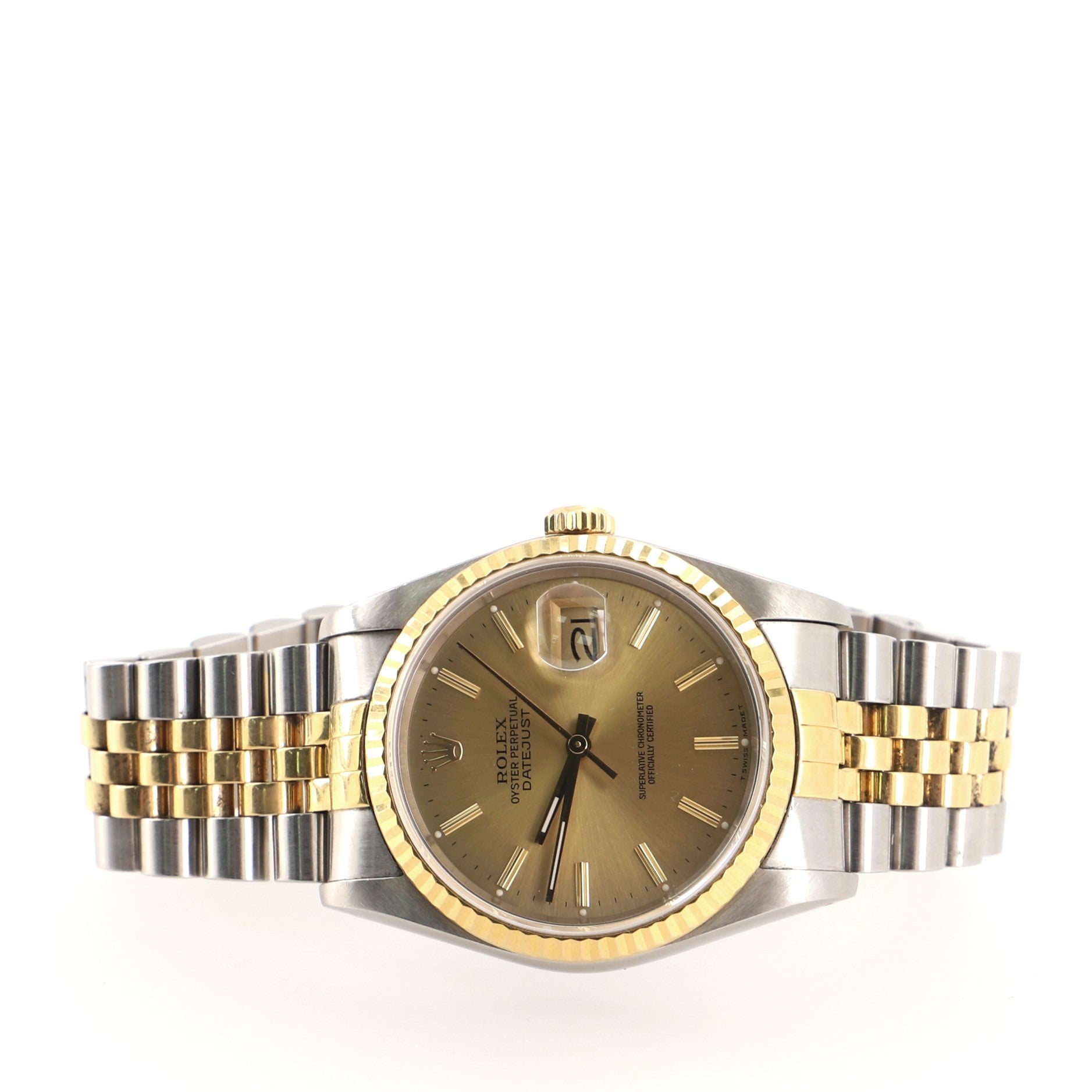 Oyster Perpetual Datejust Automatic Watch Stainless Steel and Yellow Gold 36