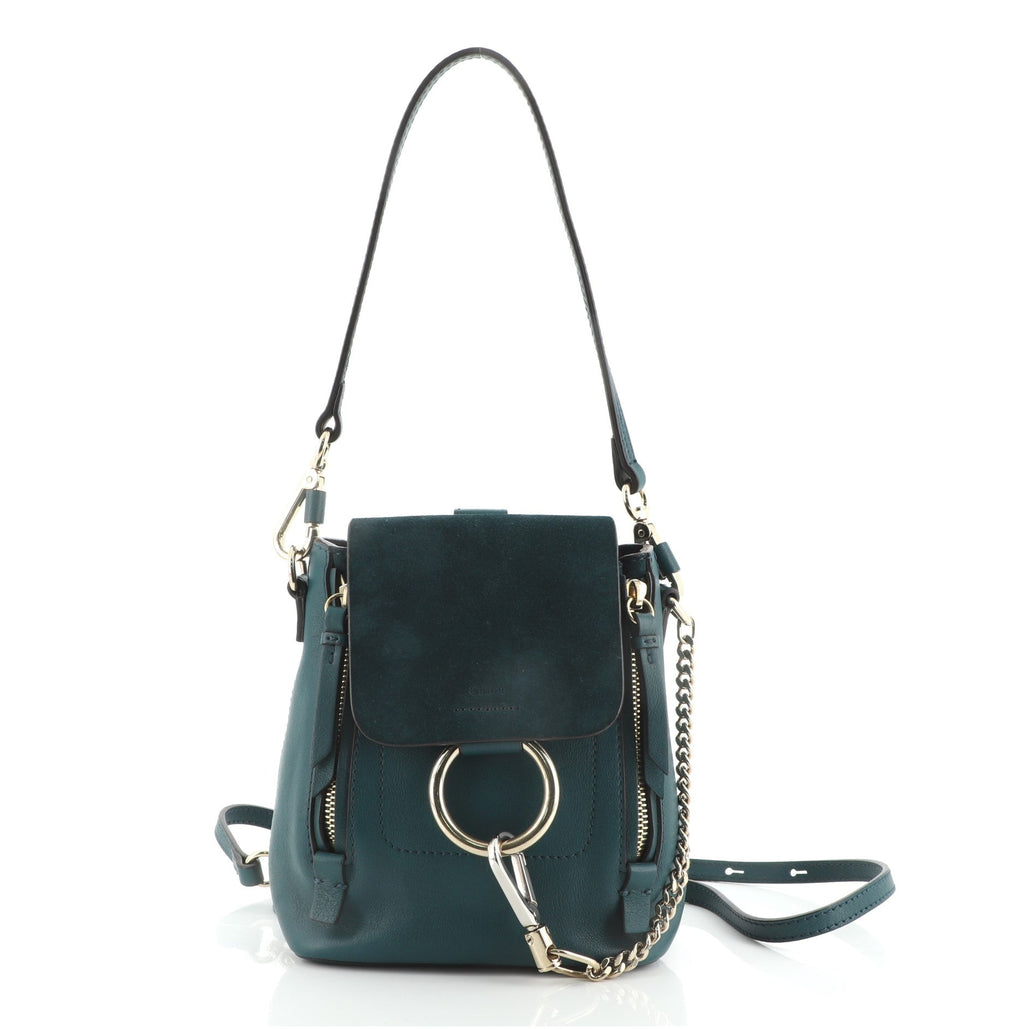 Faye Backpack Leather and Suede Mini