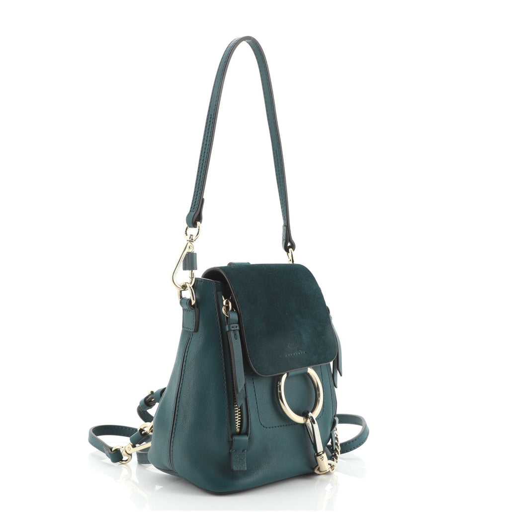Faye Backpack Leather and Suede Mini