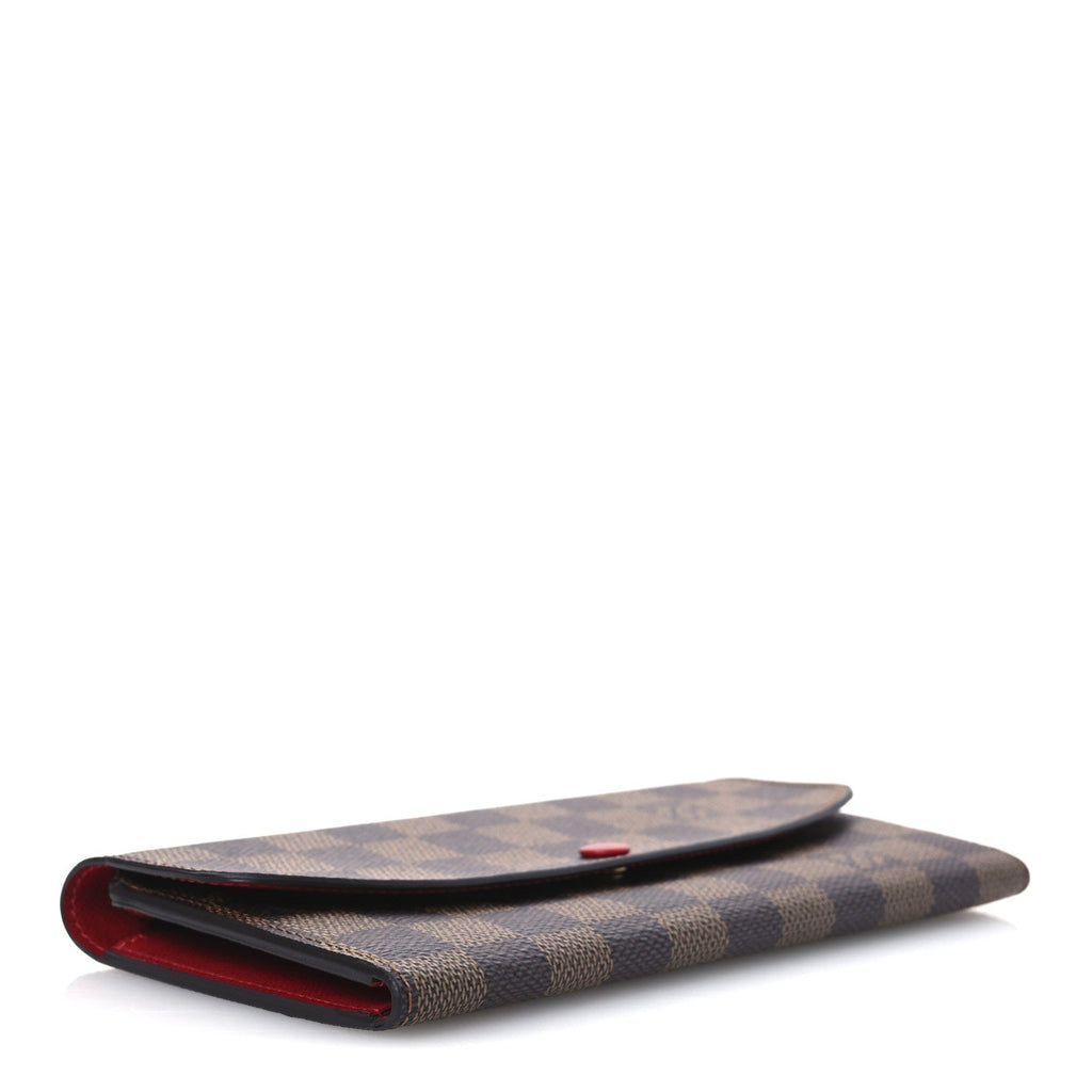 Damier Ebene Emilie Wallet Red