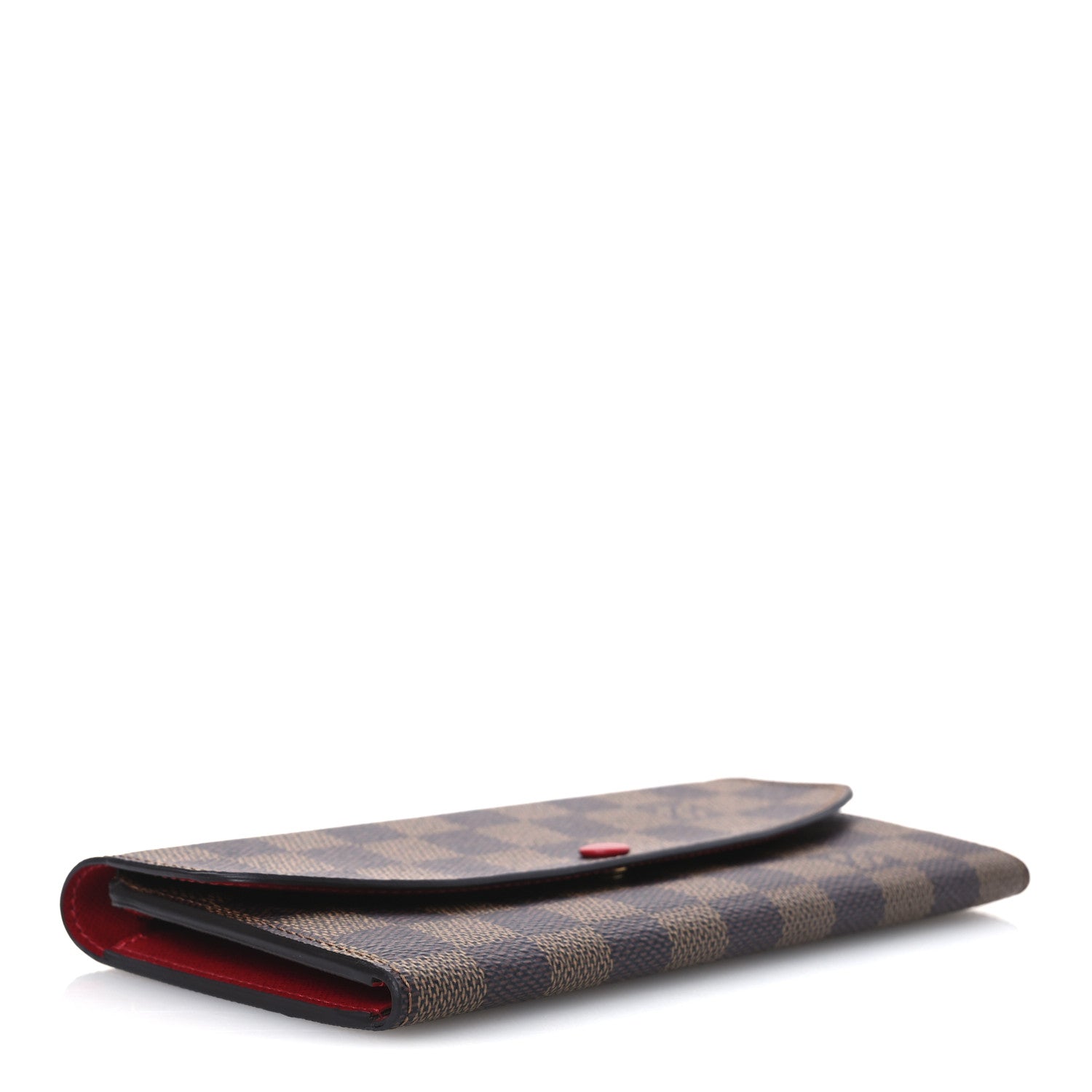 Damier Ebene Emilie Wallet Red