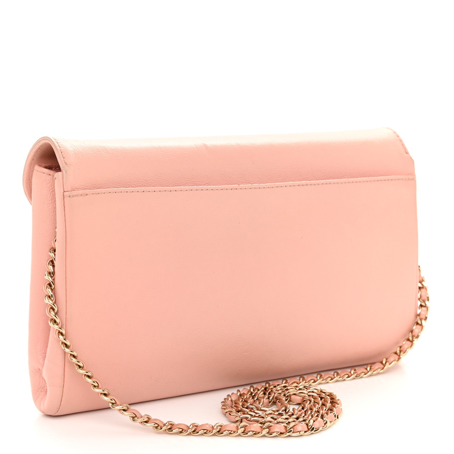 Iridescent Calfskin Smart Pocket Flap Bag Pink