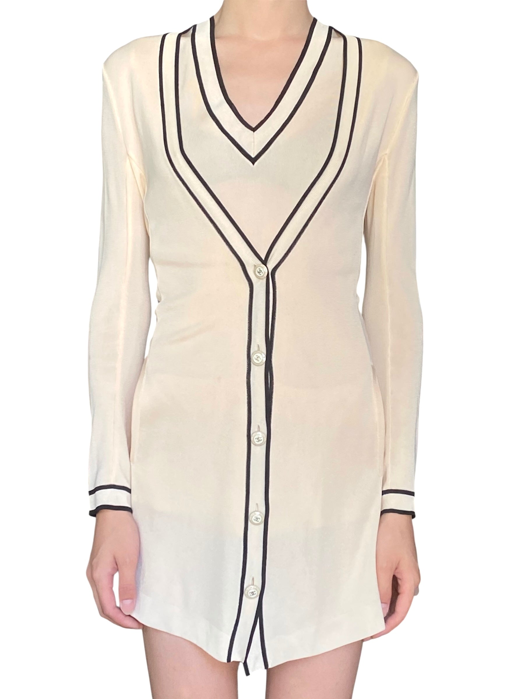 Chanel Beige 2014 Knit Tank igan / Dress Twin Set - FR36 / US 4