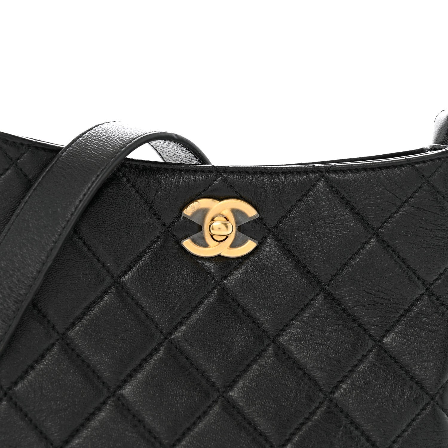Lambskin Quilted Multi Chain Hobo Black