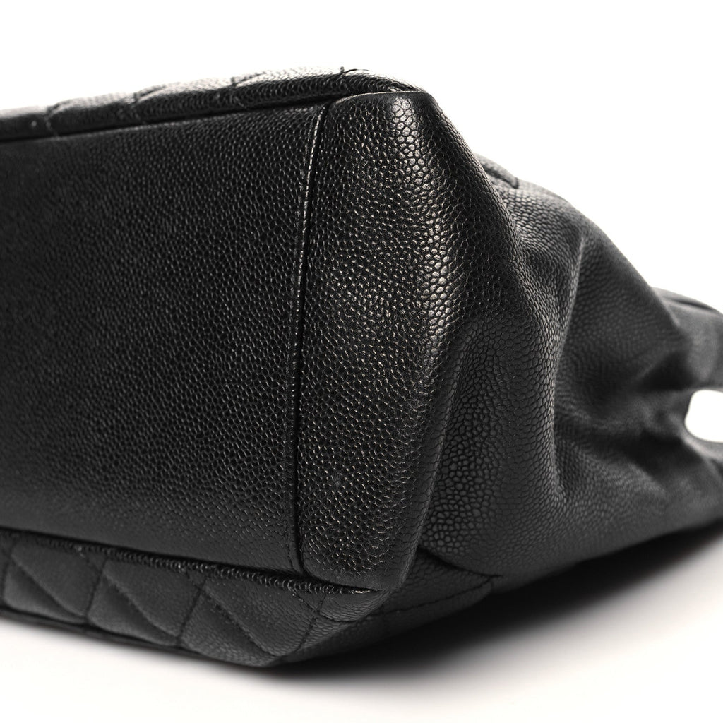 Caviar Quilted Grand Shopping Tote GST Black