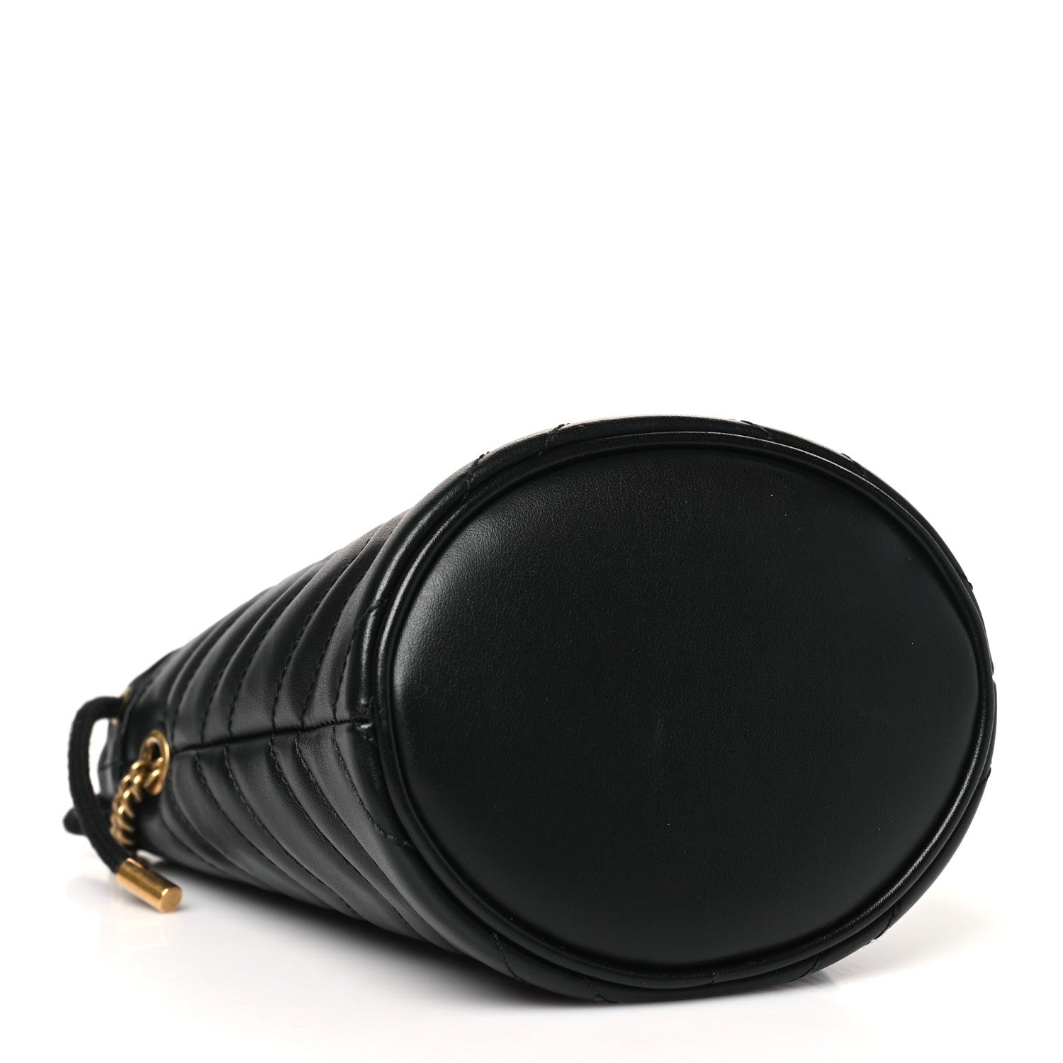 Calfskin Matelasse Mini GG Marmont 2.0 Bucket Bag Black