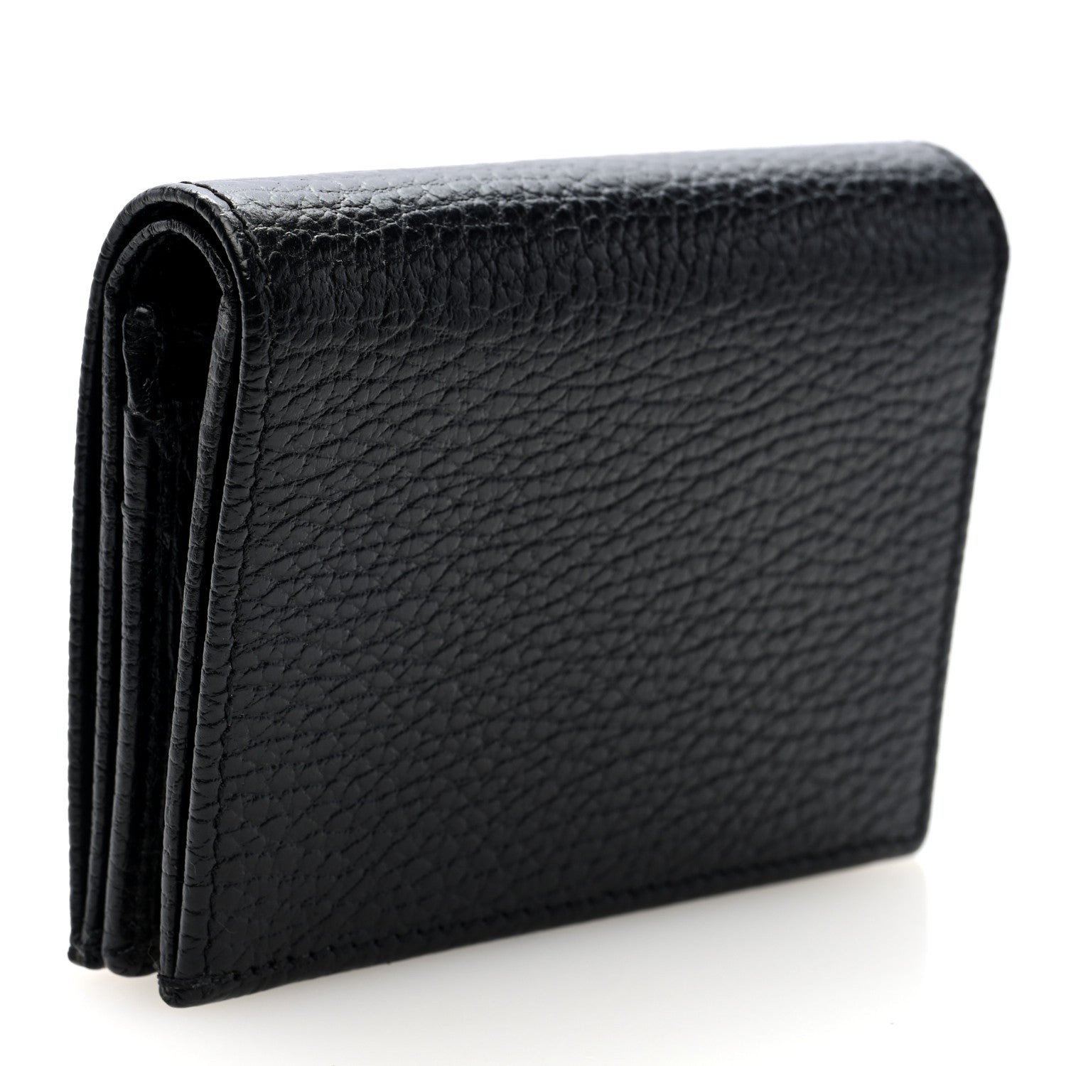 Dollar Calfskin Enamel Monochrome GG Marmont  Case Black
