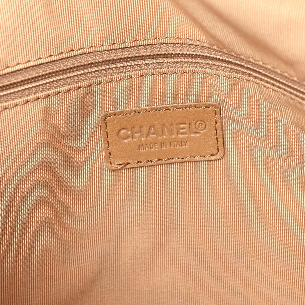 Calfskin Wild Stitch Top Handle Bag Beige