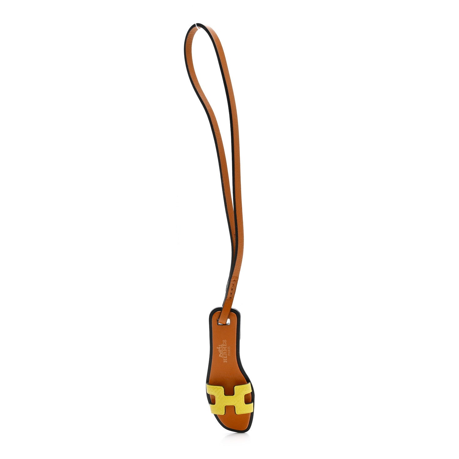 Epsom Butler Calfskin Hunter Oran Nano Bag Charm Jaune Poussin