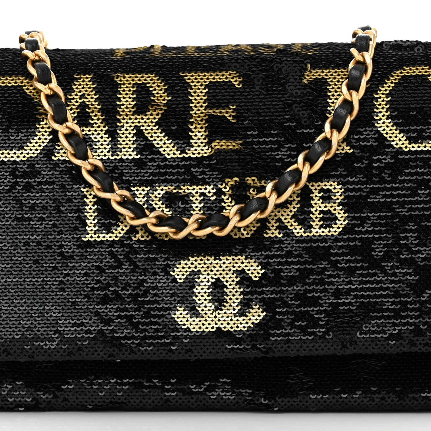 Sequin Paris Cosmopolite Dare To Disturb Flap Black Gold
