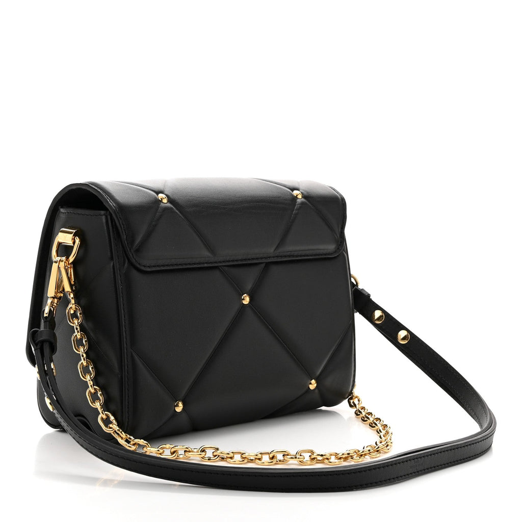 Lambskin Quilted Twist MM Black