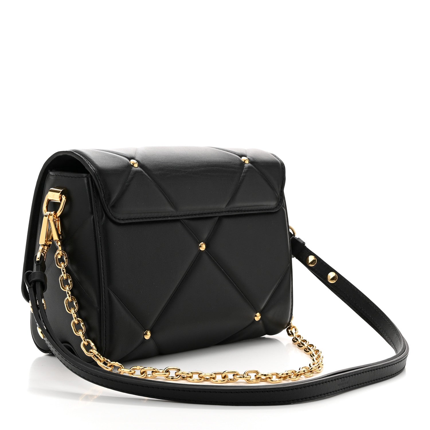 Lambskin Quilted Twist MM Black