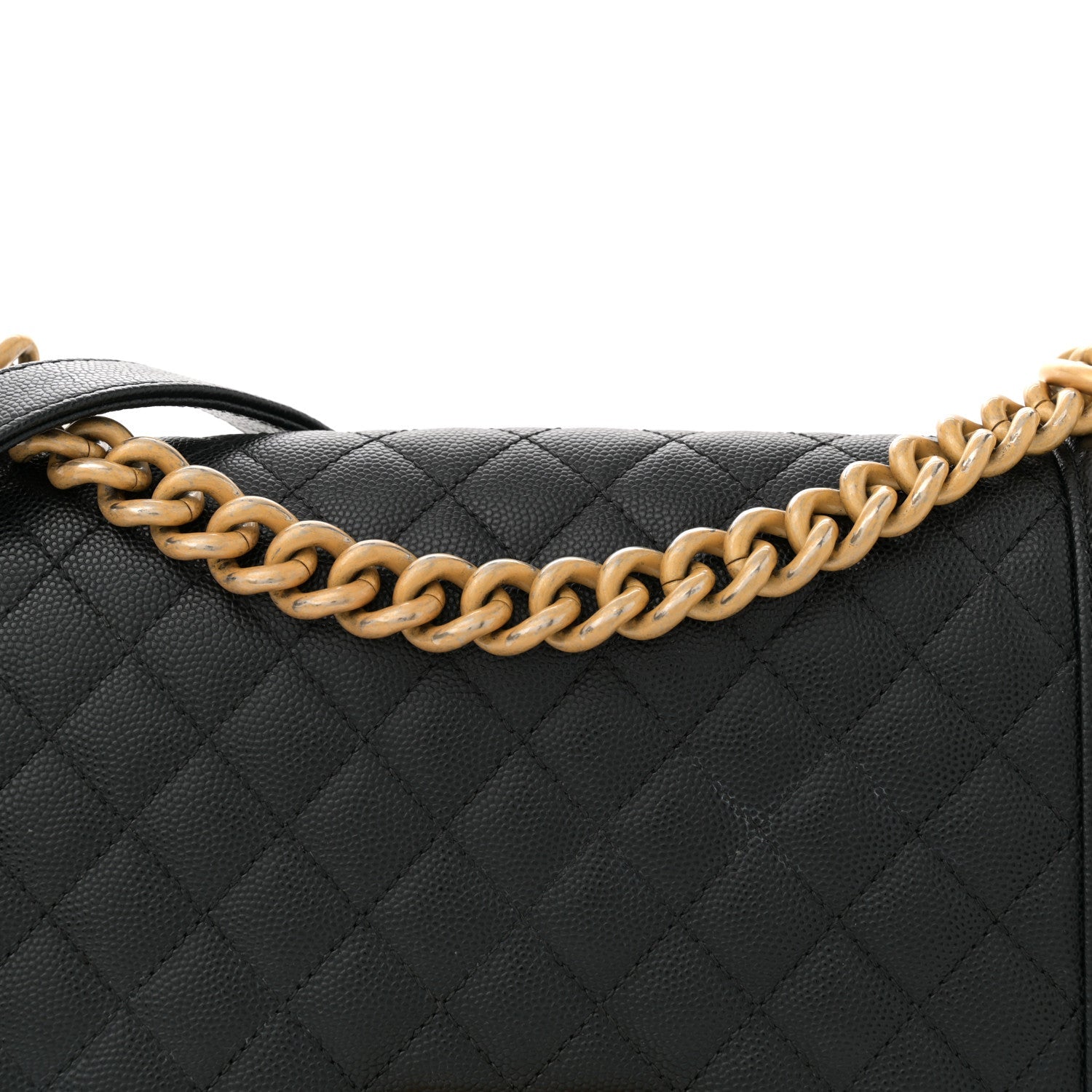 Caviar Quilted Medium Boy Flap Black