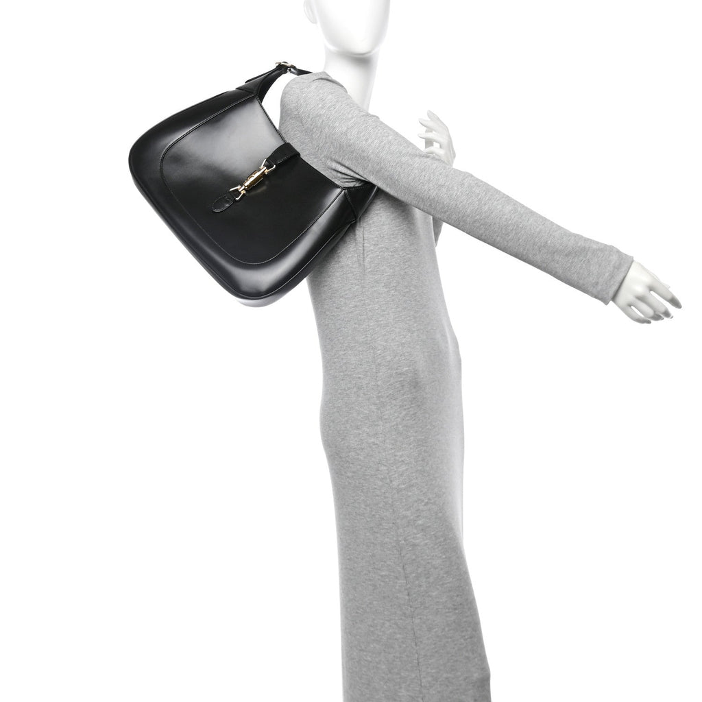 Boarded Dyana Lux Calfskin Medium Jackie 1961 Hobo Black