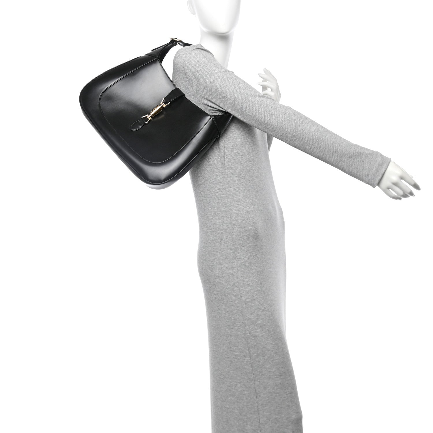 Boarded Dyana Lux Calfskin Medium Jackie 1961 Hobo Black