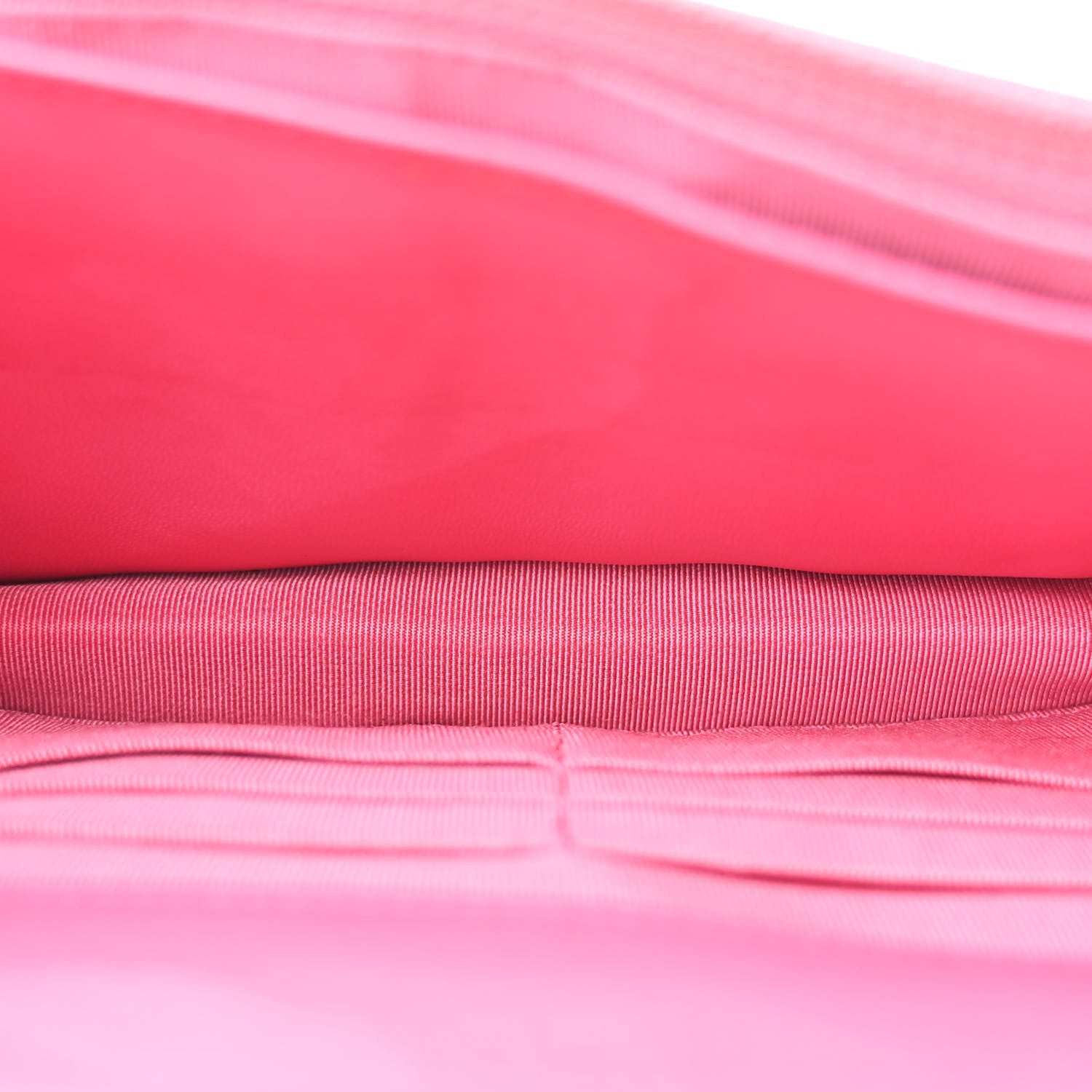Lambskin Quilted Wallet on Chain WOC Fuchsia
