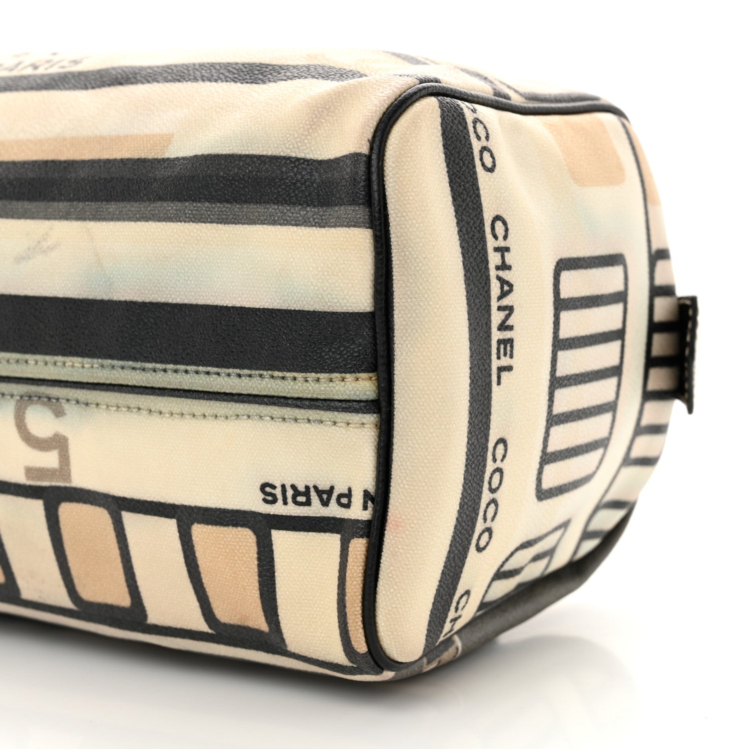 Coated Canvas Le Train Boston Bag Black