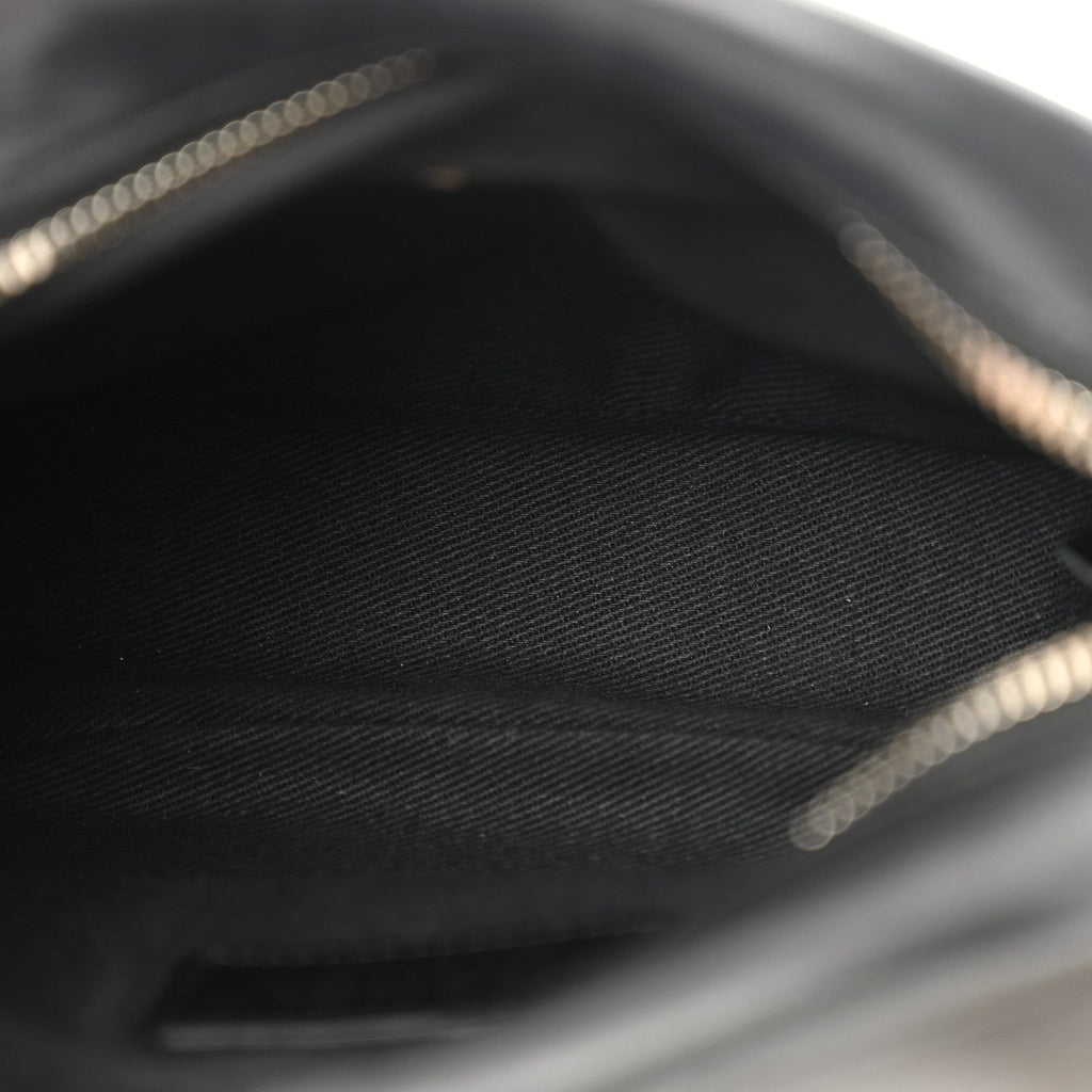 Goatskin Quilted Small Casual Trip Camera Case Black