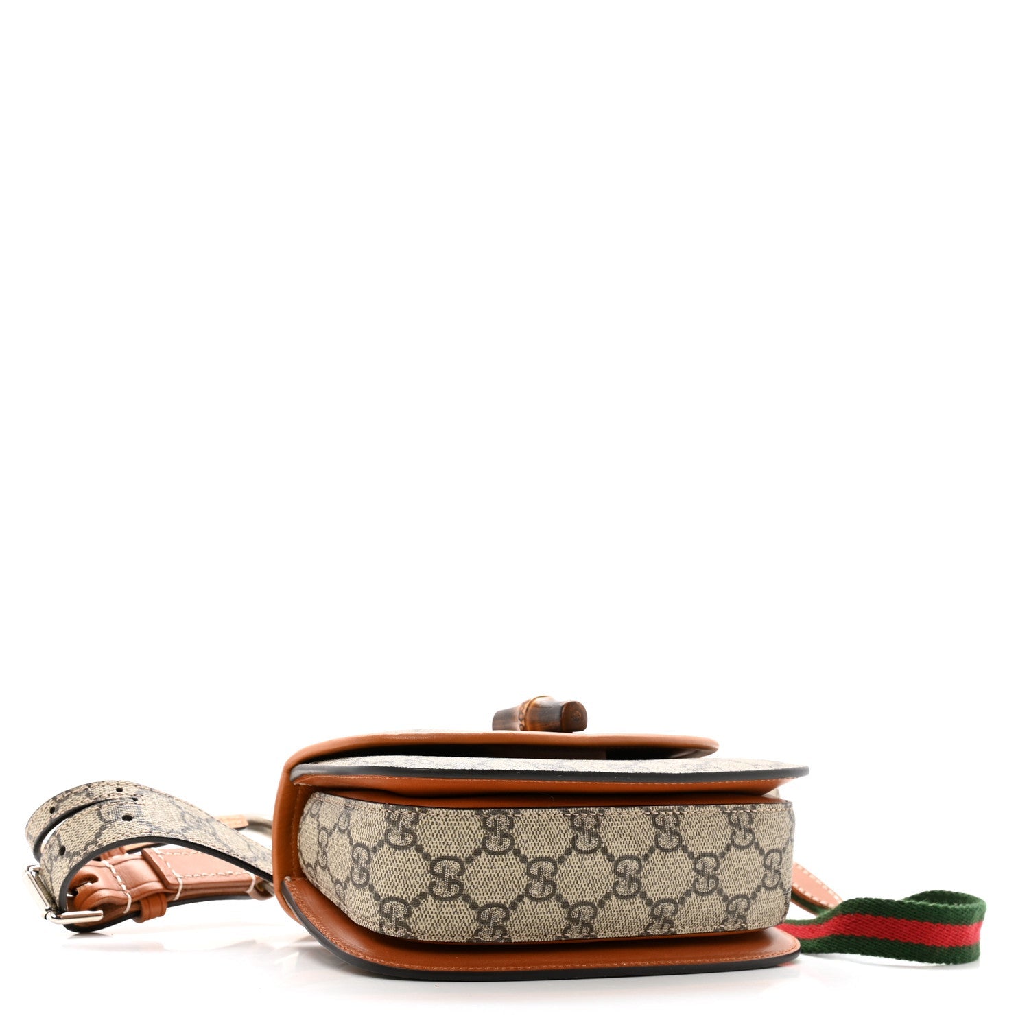 GG Supreme Monogram Web Bamboo Mini 1947 Belt Bag 85 Beige
