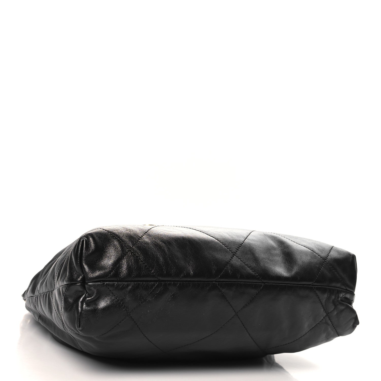 Shiny Calfskin Quilted Small Chanel 22 Black