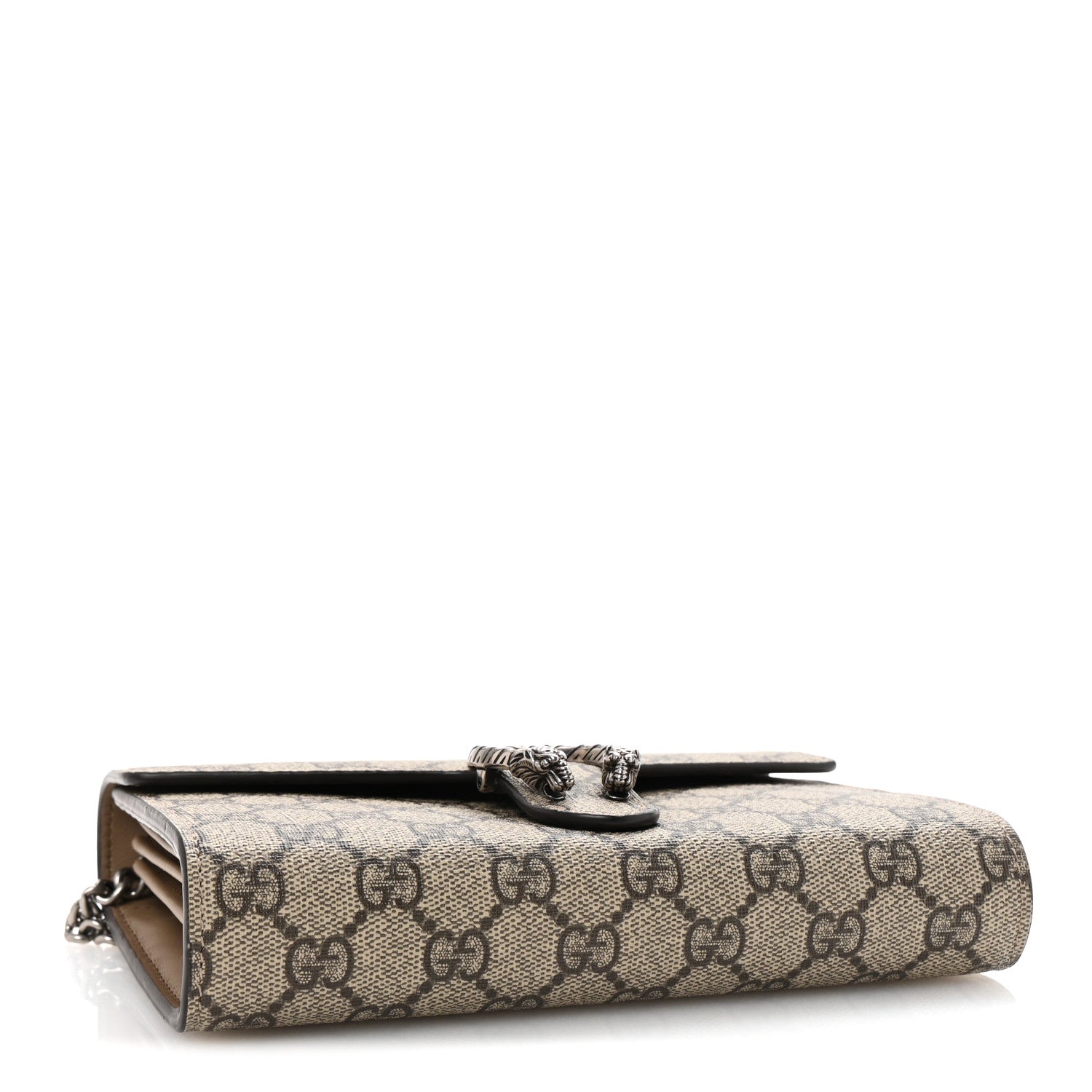 GG Supreme Monogram Mini Dionysus Chain Wallet Beige Taupe
