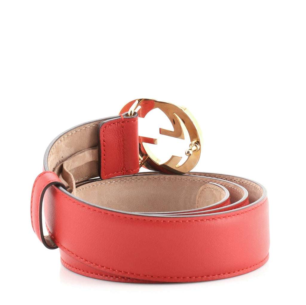 Interlocking G Belt Leather Wide 80