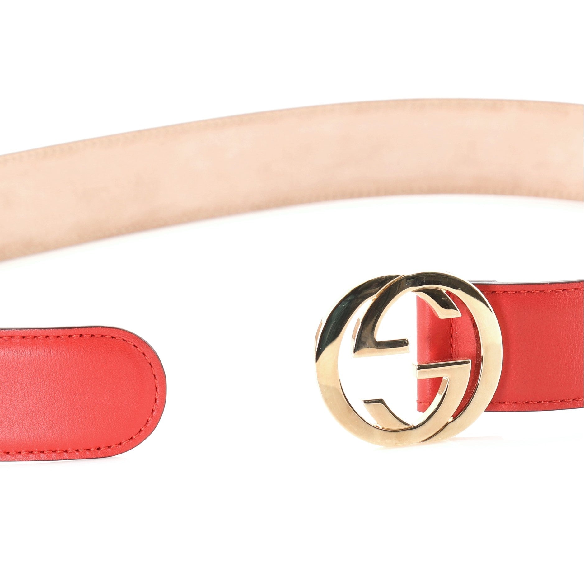 Interlocking G Belt Leather Wide 80