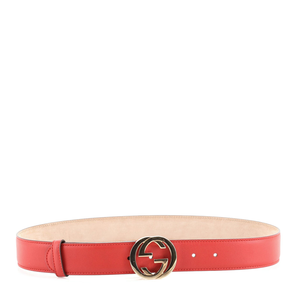 Interlocking G Belt Leather Wide 80