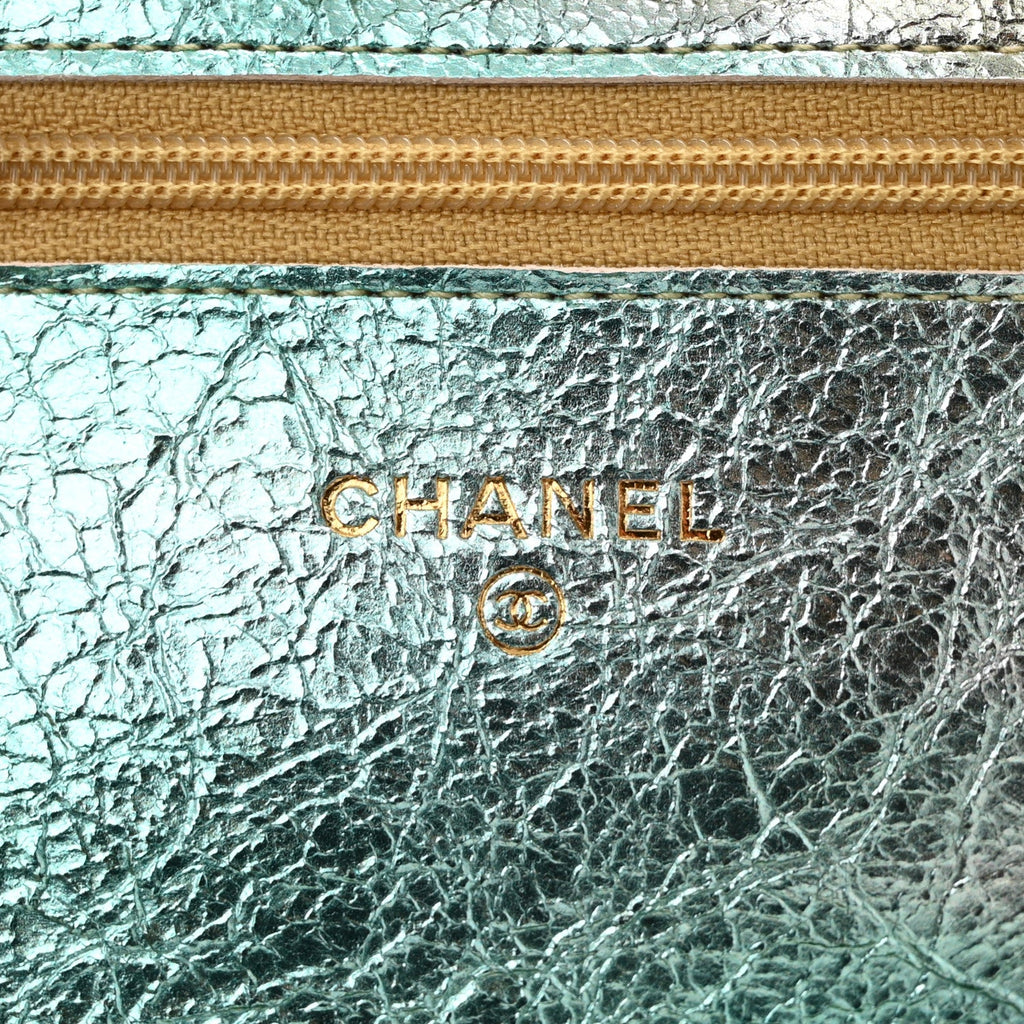 Metallic Goatskin Quilted 2.55 Reissue Wallet on Chain WOC Multicolor