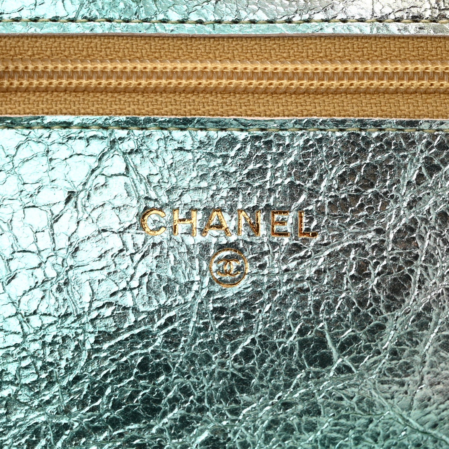 Metallic Goatskin Quilted 2.55 Reissue Wallet on Chain WOC Multicolor