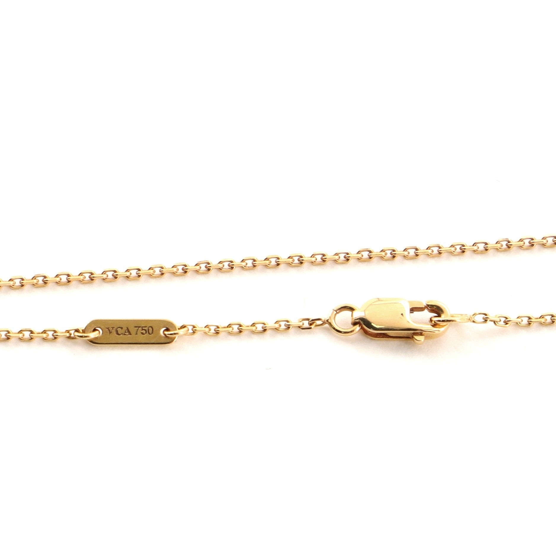 Sweet Alhambra Carnelian Necklace 18K Rose Gold