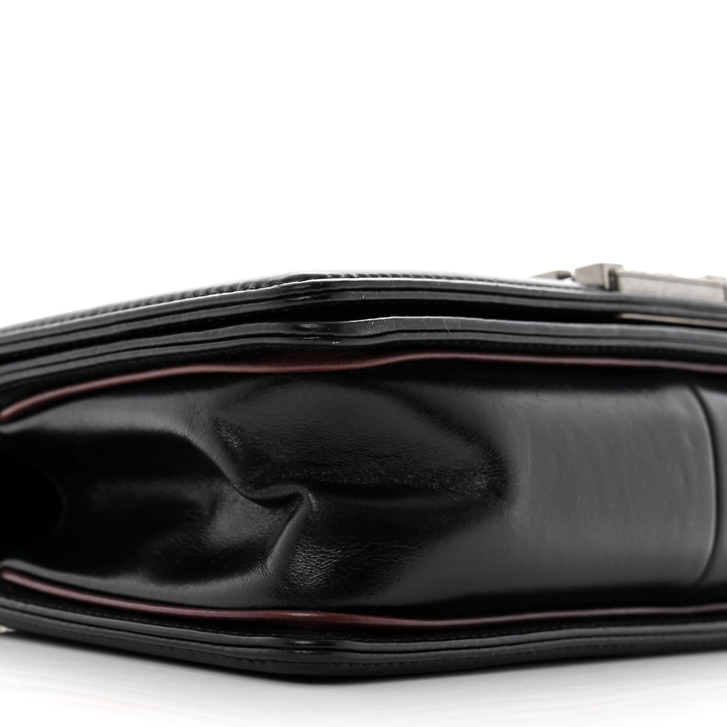 Calfskin Embossed Medium Paris Salzburg Boy Flap Black