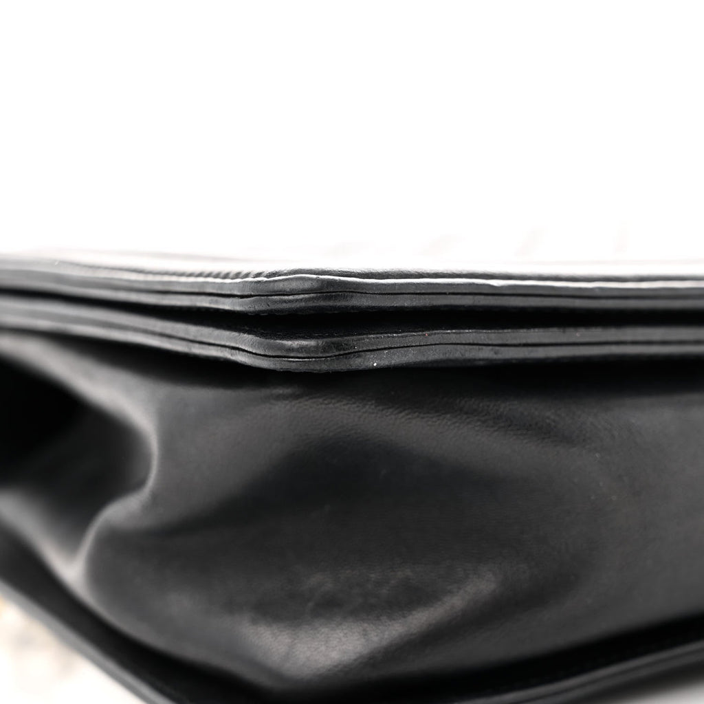Lambskin Quilted New Medium Boy Flap Black