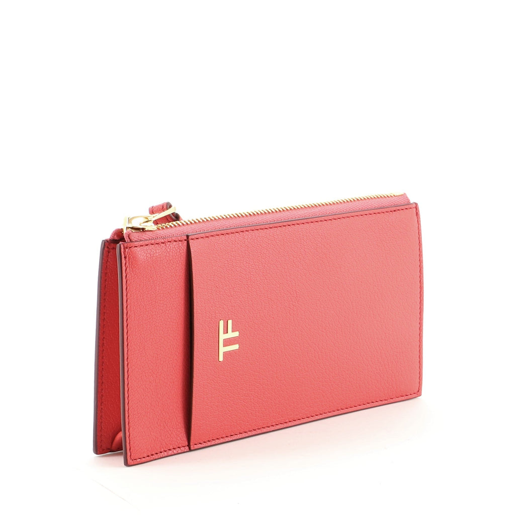 TF Wristlet Zip Pouch Leather Mini