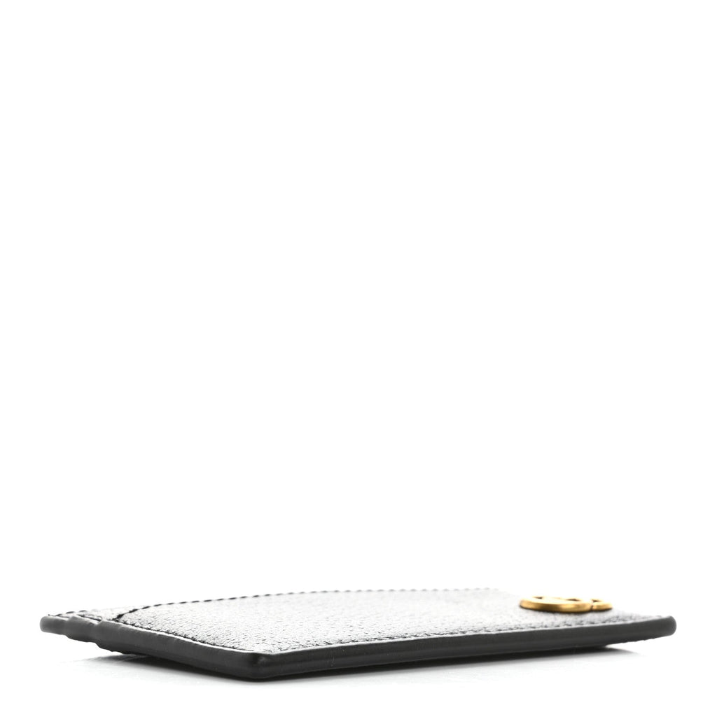 Calfskin Boar Effect GG Marmont  Holder Black