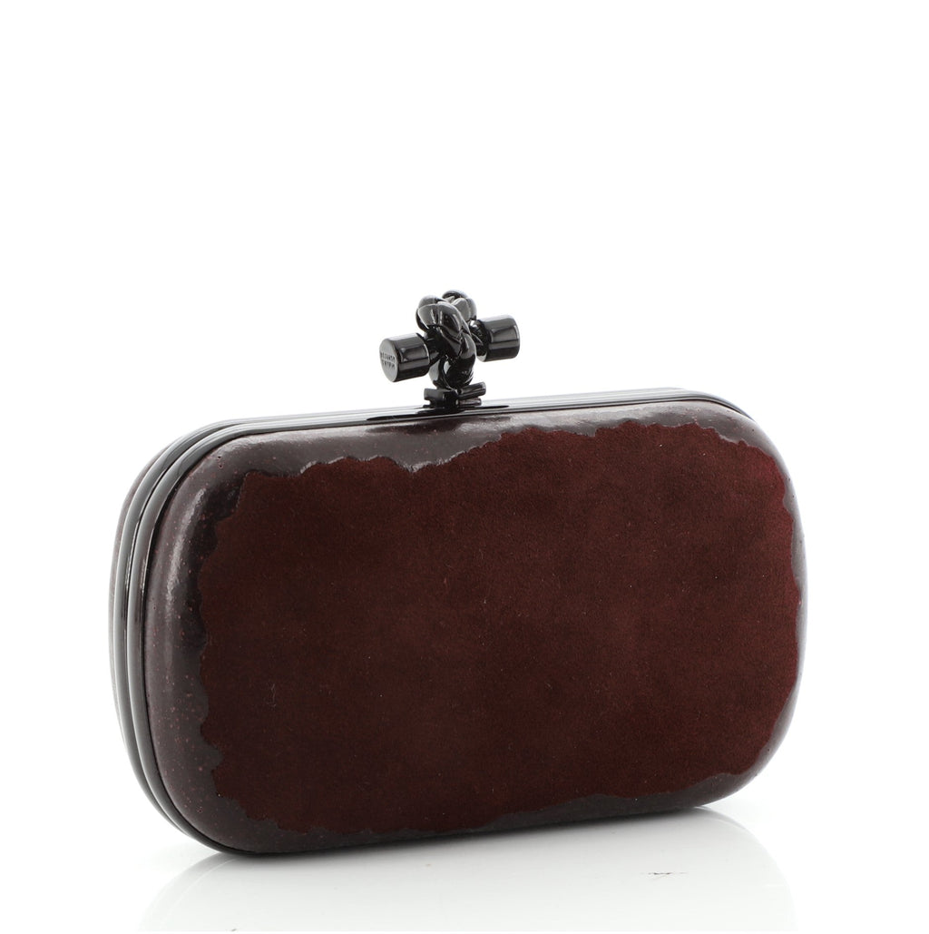Box Knot Clutch Suede and Patent Small