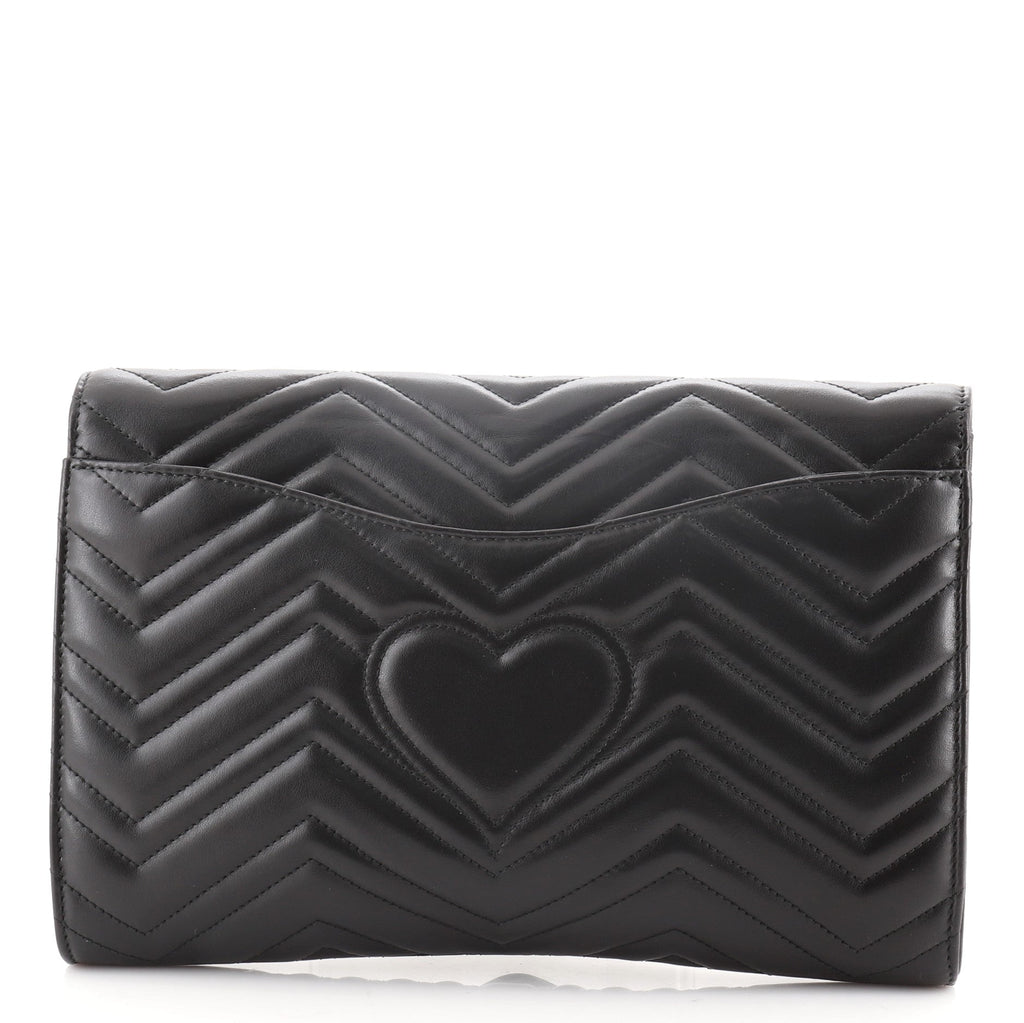 GG Marmont Flap Clutch Matelasse Leather