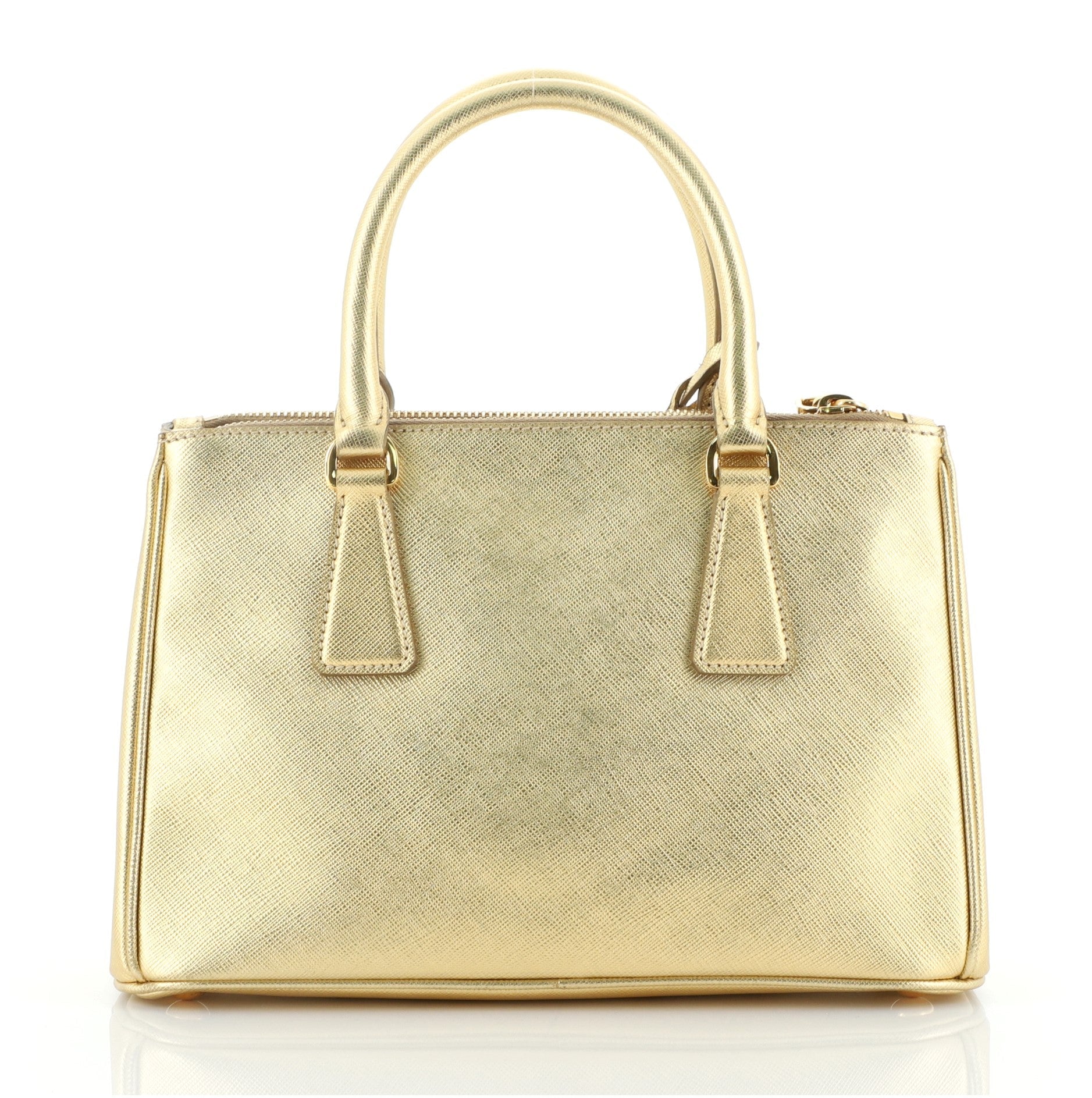 Double Zip Lux Tote Saffiano Leather Mini
