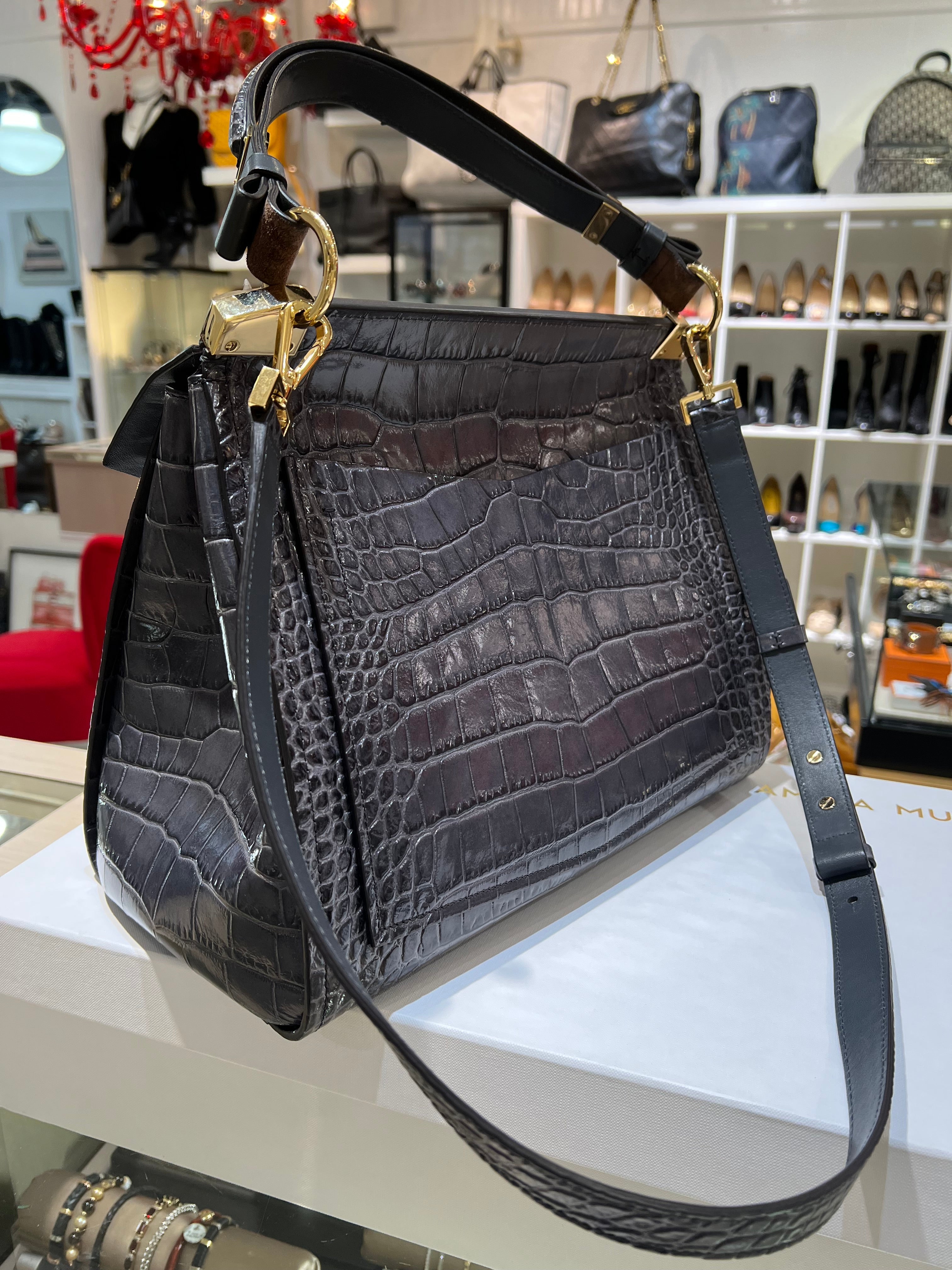 GIVENCHY Croc Embossed Bag
