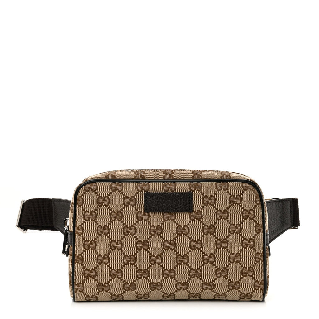 Monogram Dollar Calfskin Belt Bag Beige Ebony Testa di Moro Marrone Scuro
