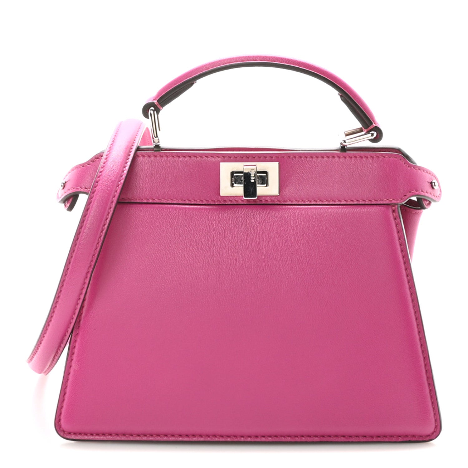 Shiny Nappa Petite Peekaboo I SEE U Satchel Magenta
