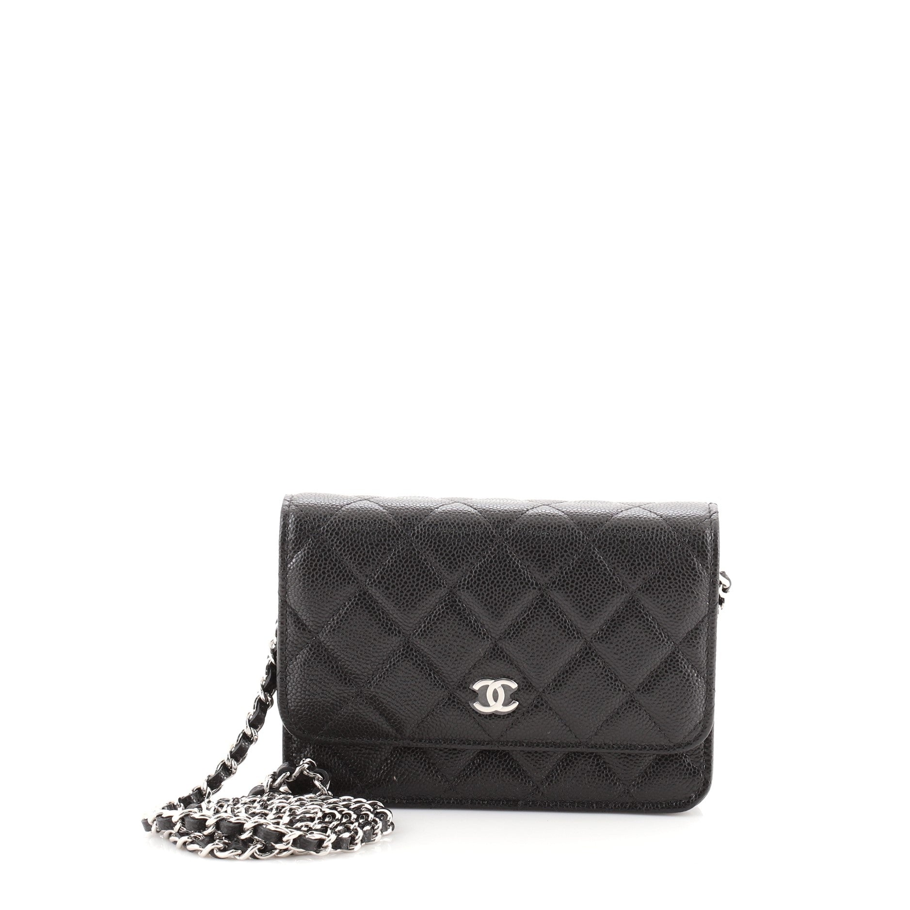 Wallet on Chain Quilted Caviar Mini