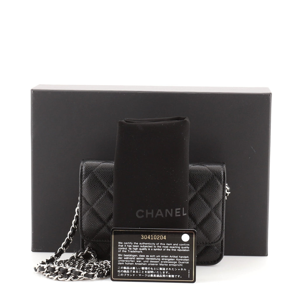 Wallet on Chain Quilted Caviar Mini