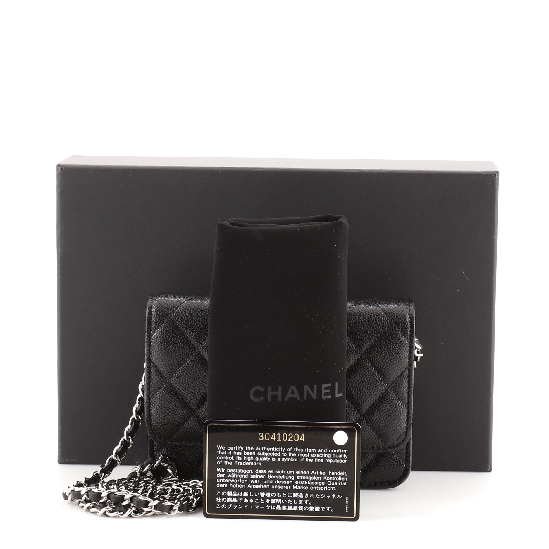 Wallet on Chain Quilted Caviar Mini