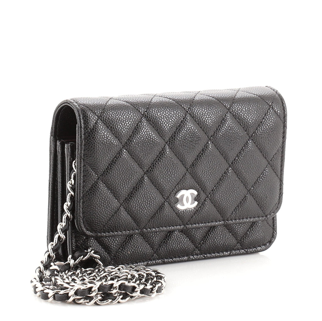 Wallet on Chain Quilted Caviar Mini