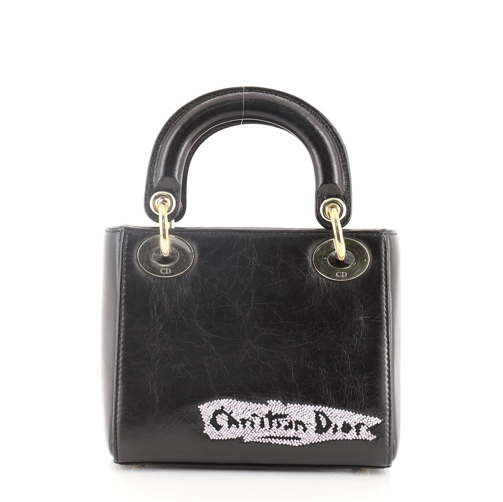 Lady Dior Bag Beaded Leather Mini
